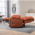 LuxQuad Lay Flat Lift Chair, 25.5 Inch Wide Seat, The First 4 Motors Lift Chair, Sunset Rose (FREE 2 Years Warranty)