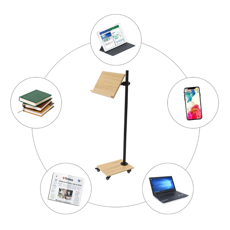 Book Holder Floor Stand for Reading Book Stand Adjustable Height 15.4x11in