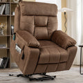 Castle Lift Chair for Big, 26 Inch Wide Seat with Back Up Battery, Hidden Cup Holder, Brown ‪(FREE 2 Years CPS Warranty)
