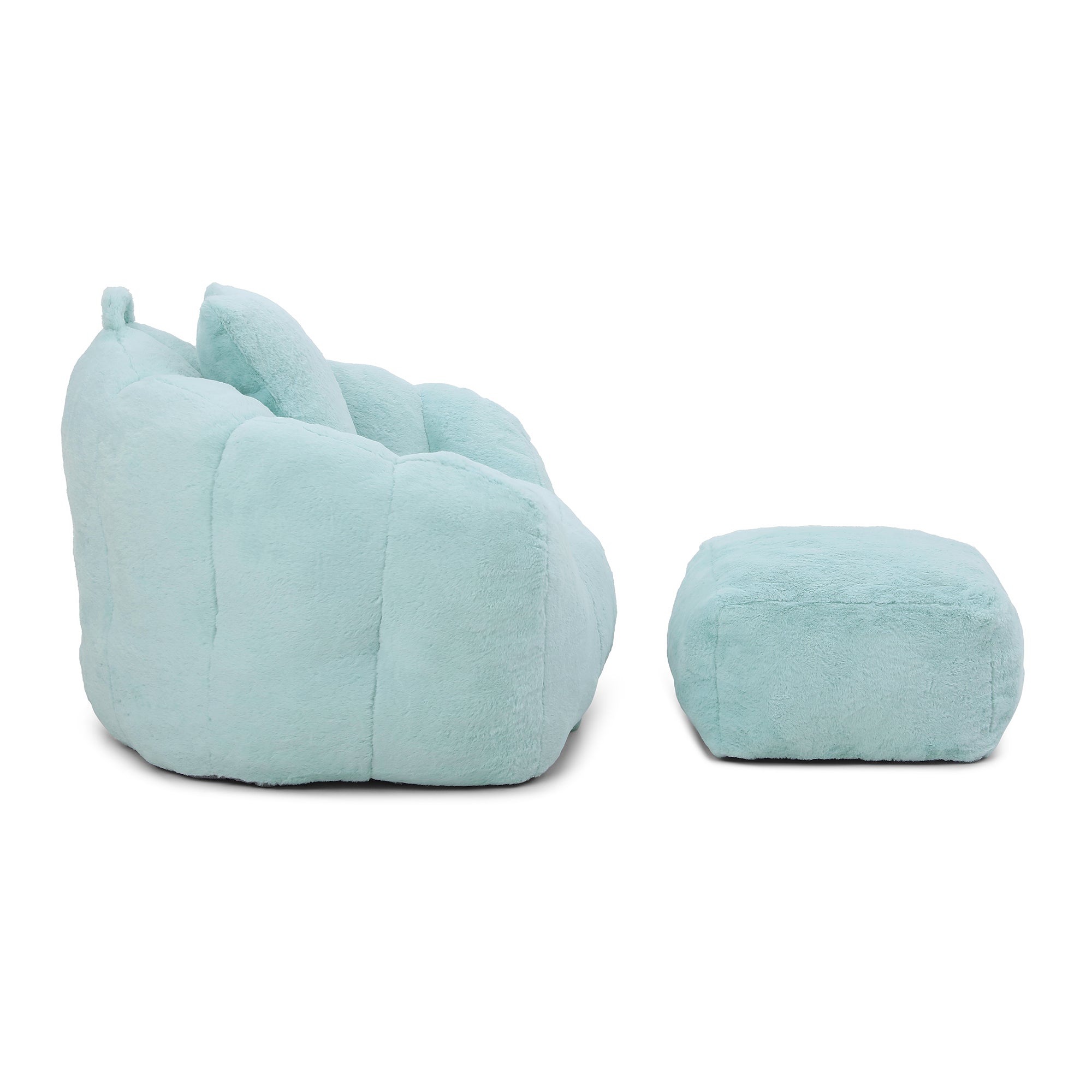 Foam Bean Bag Chair with Footrest.