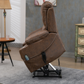 SleepingTitan Origin Lay Flat Lift Chair, 25.1 Inch Wide Seat 74.2 Inch Length, With Back Up Battery, Faux Leather Brown ‪(FREE 2 Years Warranty)