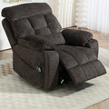 LuxQuad Lay Flat Lift Chair, 25.5 Inch Wide Seat, The First 4 Motors Lift Chair, Dark Grey (FREE 2 Years Warranty).
