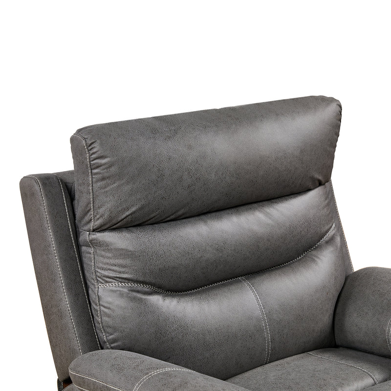 ComfortPivot Swivel Rocking Recliner, Power Headrest - Gray (FREE Eye Massager)