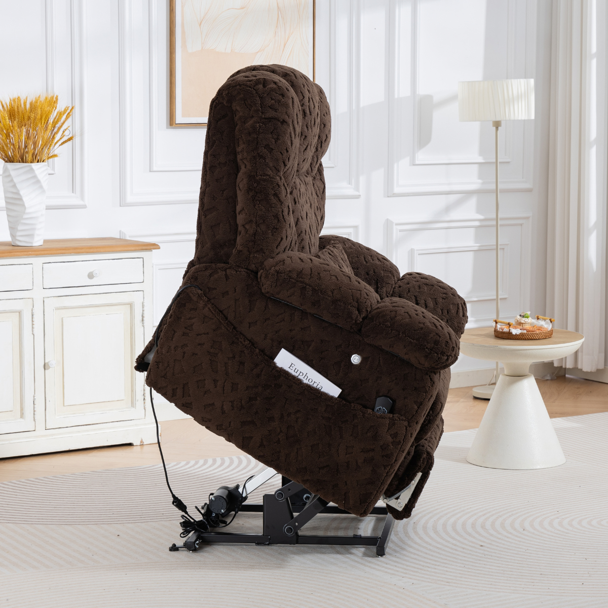 AirCell Massage Lift Chair – 28 Inch Wide Seat, 500-LBS Capacity with Extended Footrest