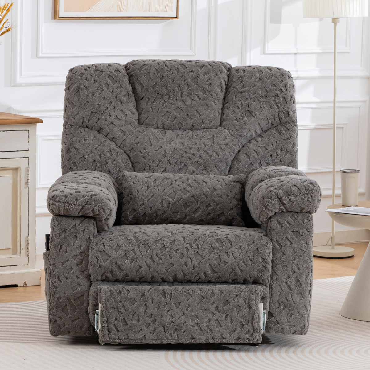 AirCell Massage Lift Chair – 28 Inch Wide Seat, 500-LBS Capacity with Extended Footrest