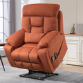 LuxQuad Lay Flat Lift Chair, 25.5 Inch Wide Seat, The First 4 Motors Lift Chair, Sunset Rose (FREE 2 Years Warranty)