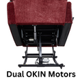 NestingCloud Lift Chair with Dual Motor, 180° Lay Flat Recliner, With Back Up Battery, Red ‪(FREE 2 Years Warranty)