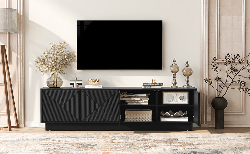 U-Can 4-Door Wave Cabinet with LED Accent.