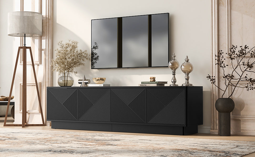 U-Can 4-Door Wave Cabinet with LED Accent.