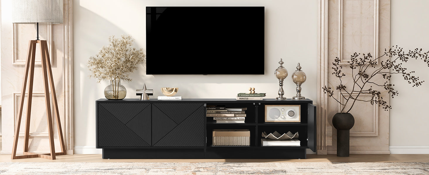 U-Can 4-Door Wave Cabinet with LED Accent.