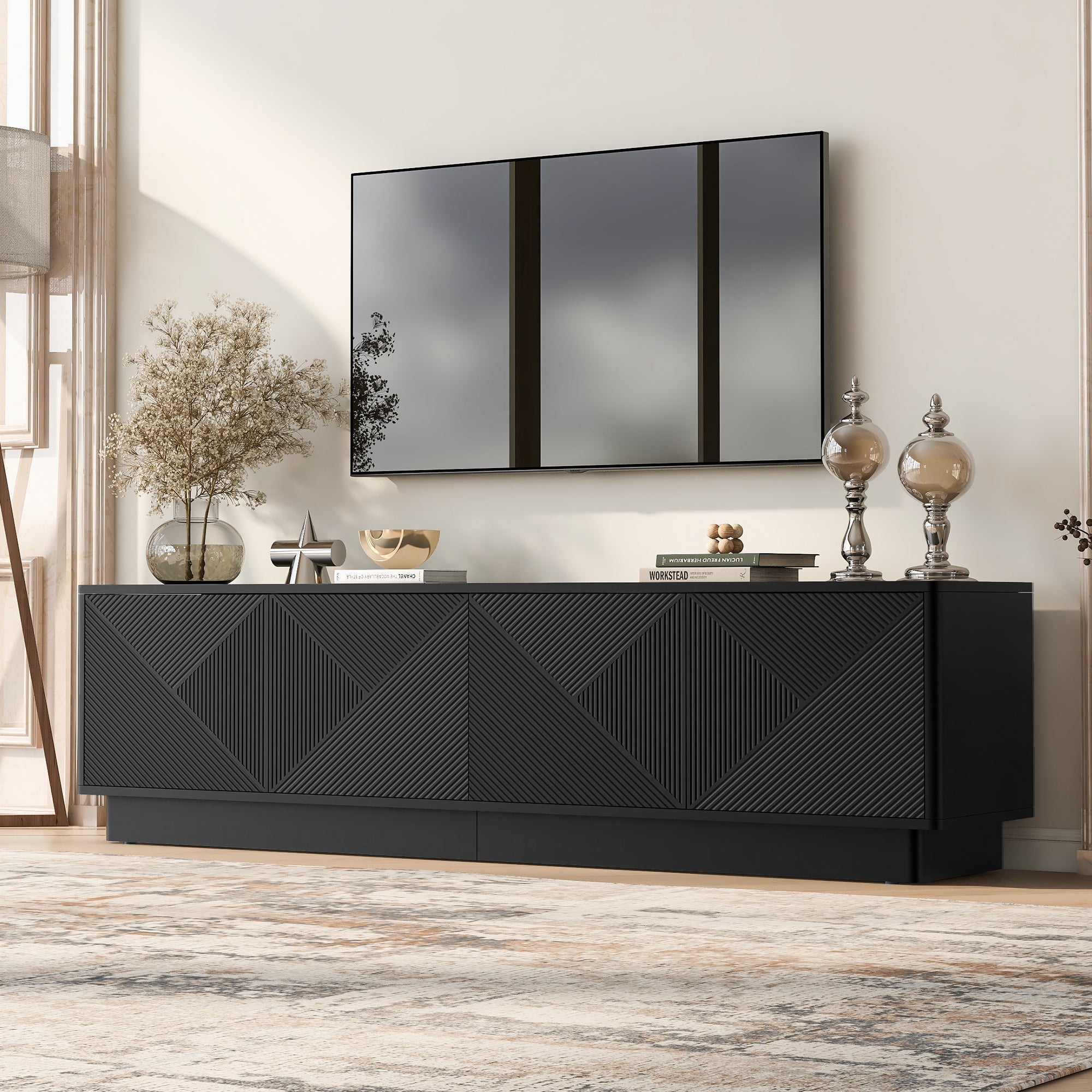 U-Can 4-Door Wave Cabinet with LED Accent.