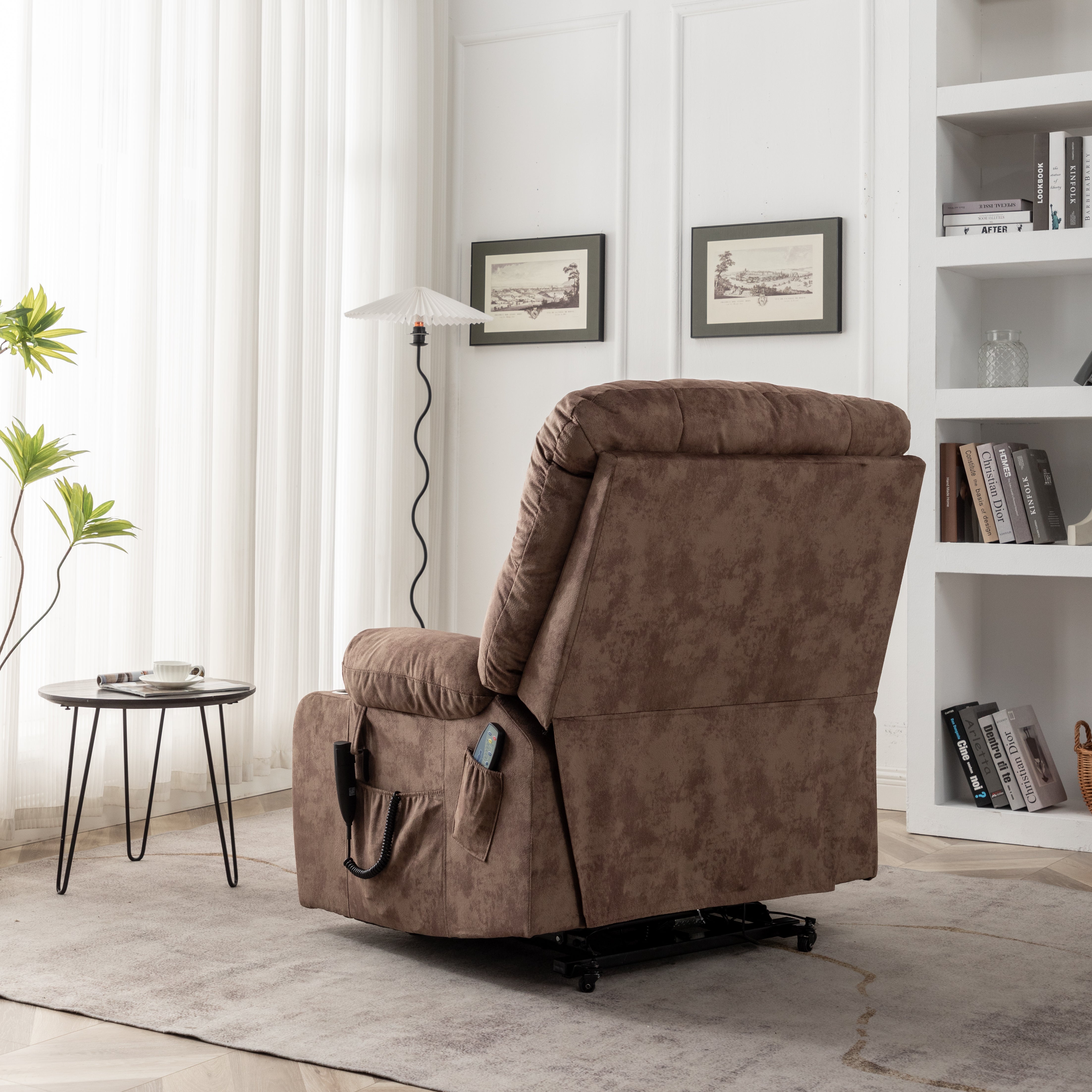 Bulkyriser 2.0 Lay Flat Lift Chair, 25.6 Inch Wide Seat, Brown