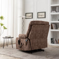 Bulkyriser 2.0 Lay Flat Lift Chair, 25.6 Inch Wide Seat 73.2 Inch Length, Dual Motors, Brown (FREE 2 YEARS WARRANTY)