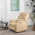 SleepingTitan Lift Chair, Extra Wide with Dual Motor, 180° Lay Flat Recliner, With Back Up Battery, Beige ‪(FREE 2 Years Warranty)