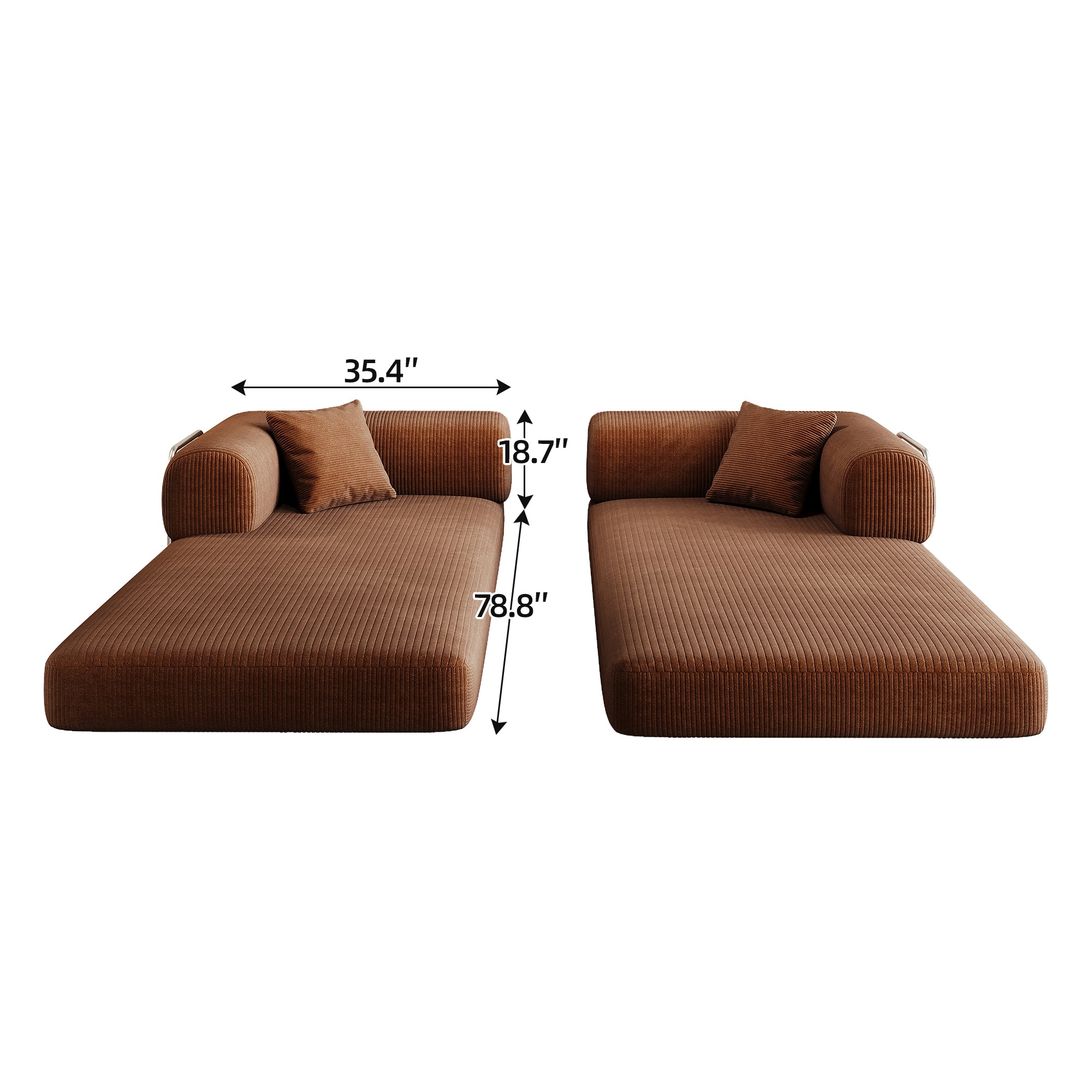 78.8" Compression Sofa Brown