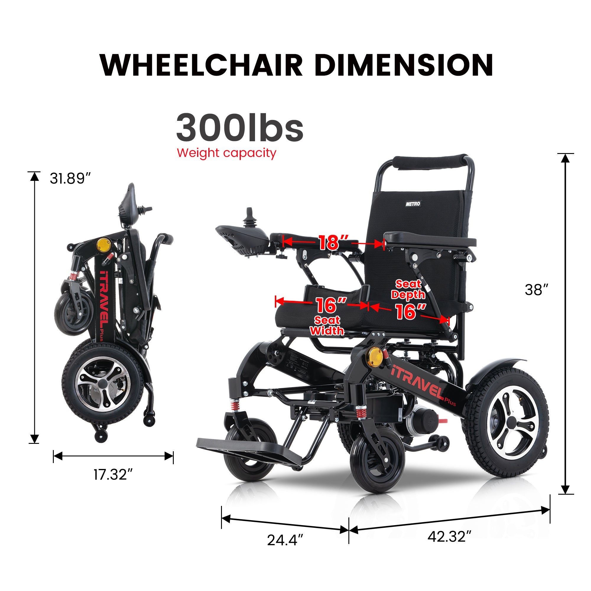 Metro Mobility Itravel Wheelchair, 1st 6 Suspension System