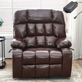 BulkyRiser Lift Chair, 25 Inch Extra Wide Seat, Back Up Battery, Faux Leather Brown (Free 2 Years Warranty)