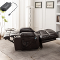 Bulkyriser 2.0 Lay Flat Lift Chair, 25.6 Inch Wide Seat, Back Up Battery, Dark Brown (Free 2 Years Warranty)