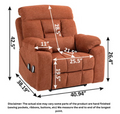 LuxQuad Lay Flat Lift Chair, 25.5 Inch Wide Seat, The First 4 Motors Lift Chair, Sunset Rose (FREE 2 Years Warranty)