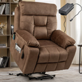 Castle Lift Chair for Big, 26 Inch Seat, Back Up Battery, Brown (Free 2 Years Warranty)