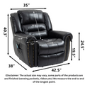 Atlas Faux Leather Lift Chair - Black (FREE 2 Years Warranty and Neck Massager)