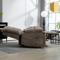 LuxQuad Lay Flat Lift Chair, 25.5 Inch Wide Seat, The First 4 Motors Lift Chair, Grey-Brown (FREE 2 Years Warranty).