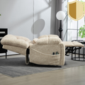 LuxQuad Lay Flat Lift Chair, 25.5 Inch Wide Seat, The First 4 Motors Lift Chair, Cream (FREE 2 Years Warranty).