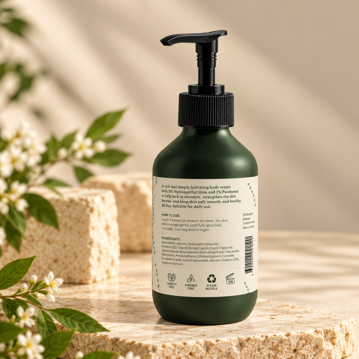5% Hydroxyethyl Urea + 2% Panthenol Body Cream