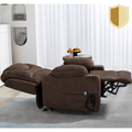 SleepingTitan Origin Lay Flat Lift Chair, 25.1 Inch Wide Seat 74.2 Inch Length, Dark Brown  ‪(FREE 2 Years Warranty).
