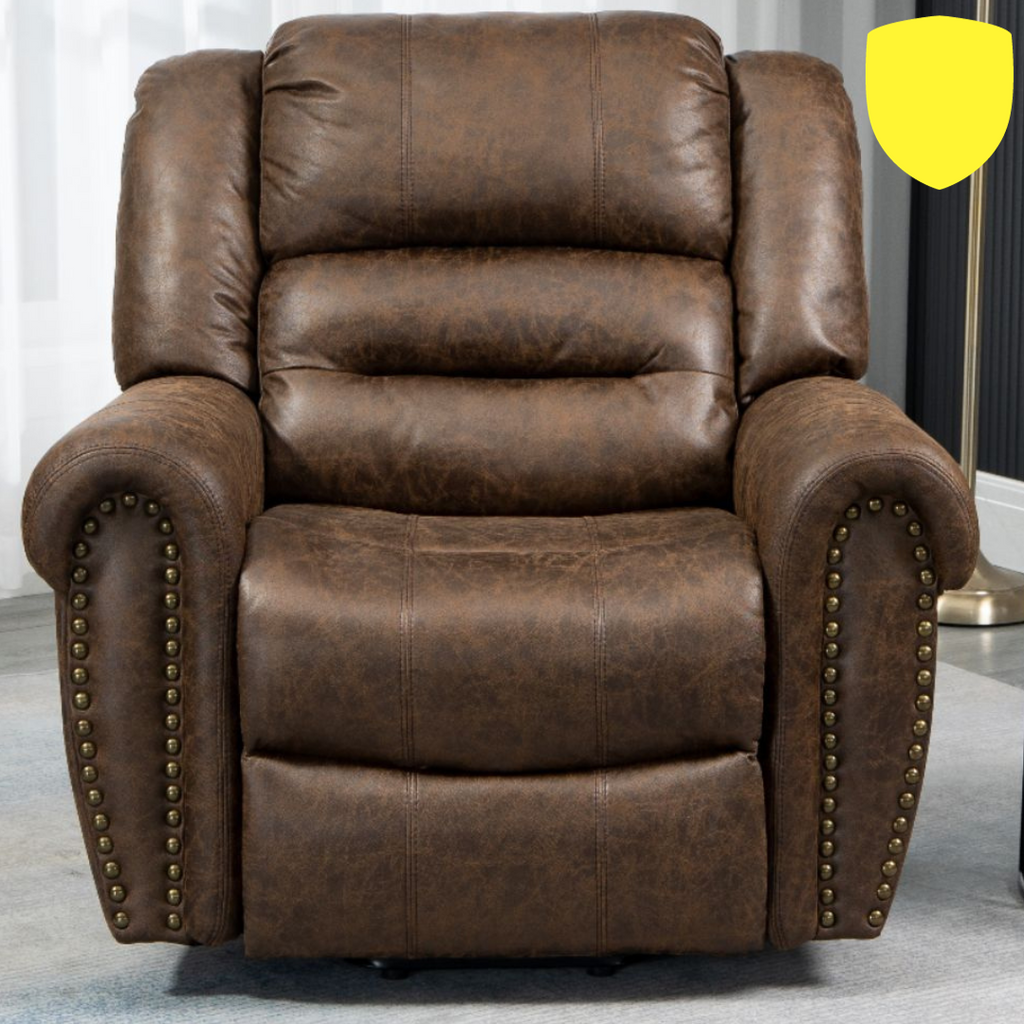 Atlas Faux Leather Lift Chair - Brown ‪(FREE 2 Years CPS Warranty)