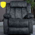 Crius Lift Chair for Elderly with Heat and Massage, 22 Inch Wide, Velvet Dark Cyan-Blue ‪(FREE 2 Years CPS Warranty)