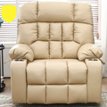 BulkyRiser Lift Chair for Senior, 25 Inch Wide Seat with Heat and Massage, with Cup Holder,  Beige ‪(FREE 2 Years CPS Warranty)