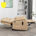 SleepingTitan Lift Chair for Elderly, Extra Wide with Dual Motor, 180° Lay Flat Recliner, Heat and Massage, Beige ‪(FREE 2 Years Warranty)