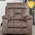 Castle Oversized Lift Chair, 26 Inch Wide Seat with Heat and Massage, Hidden Cup Holder, Camel‪ (FREE 2 Years Warranty)