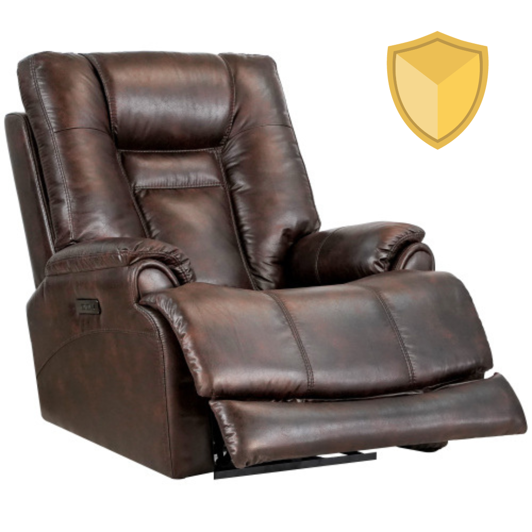 Cloud 9 Lounge Chair 37.5 Width Zero Gravity Power Recliner with Power Headrest - Brown (FREE 2 Years Warranty)