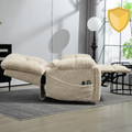 LuxQuad Lay Flat Lift Chair, 27 Inch Wide Seat, The First 4 Motors Recliner, Cream (Free 2 Years Warranty)