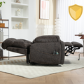LuxQuad Lay Flat Lift Chair, 4 Motors Extra Large Lift Chair, Dark Grey (Free 2 Years Warranty)