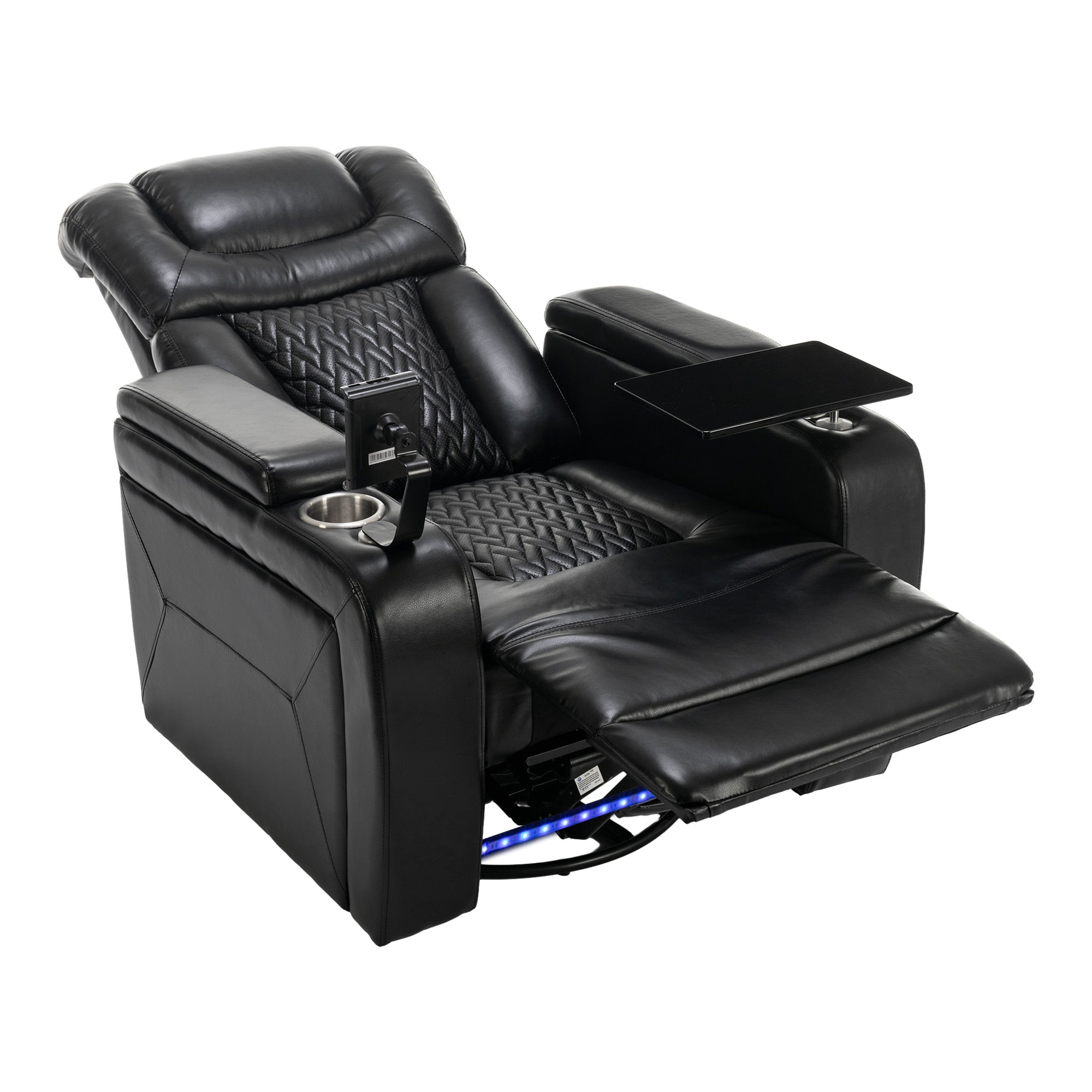 270 Degree Swivel PU Leather Power Recliner