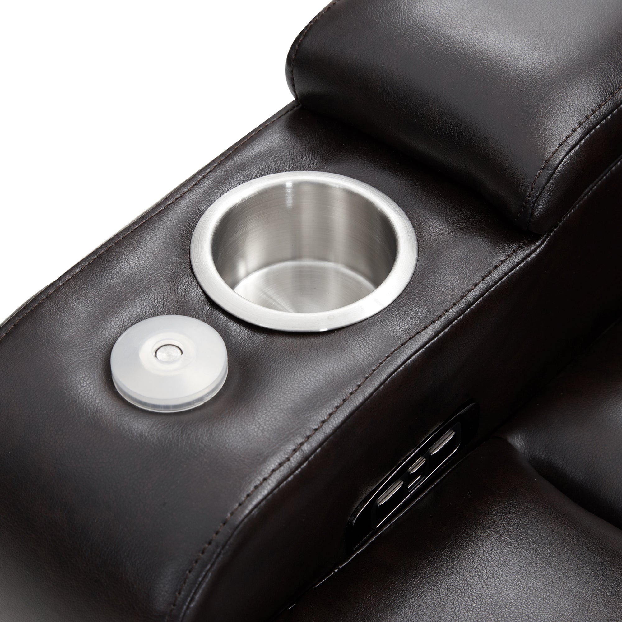 Power Motion Recliner with USB Charging Port and Hidden Arm Storage