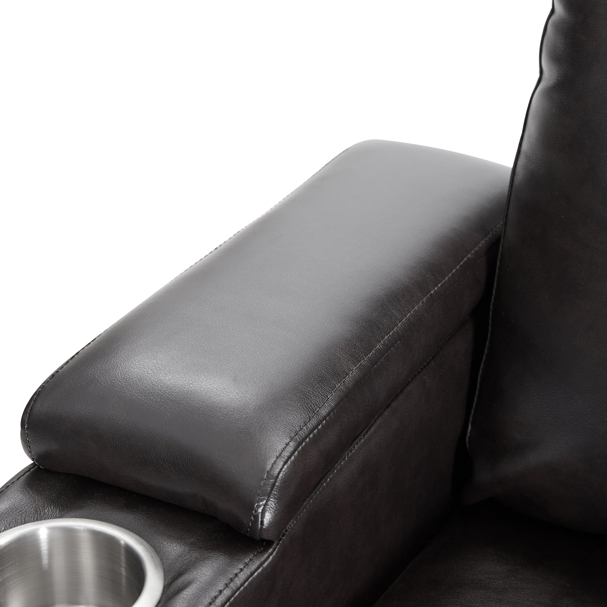 Power Motion Recliner with USB Charging Port and Hidden Arm Storage