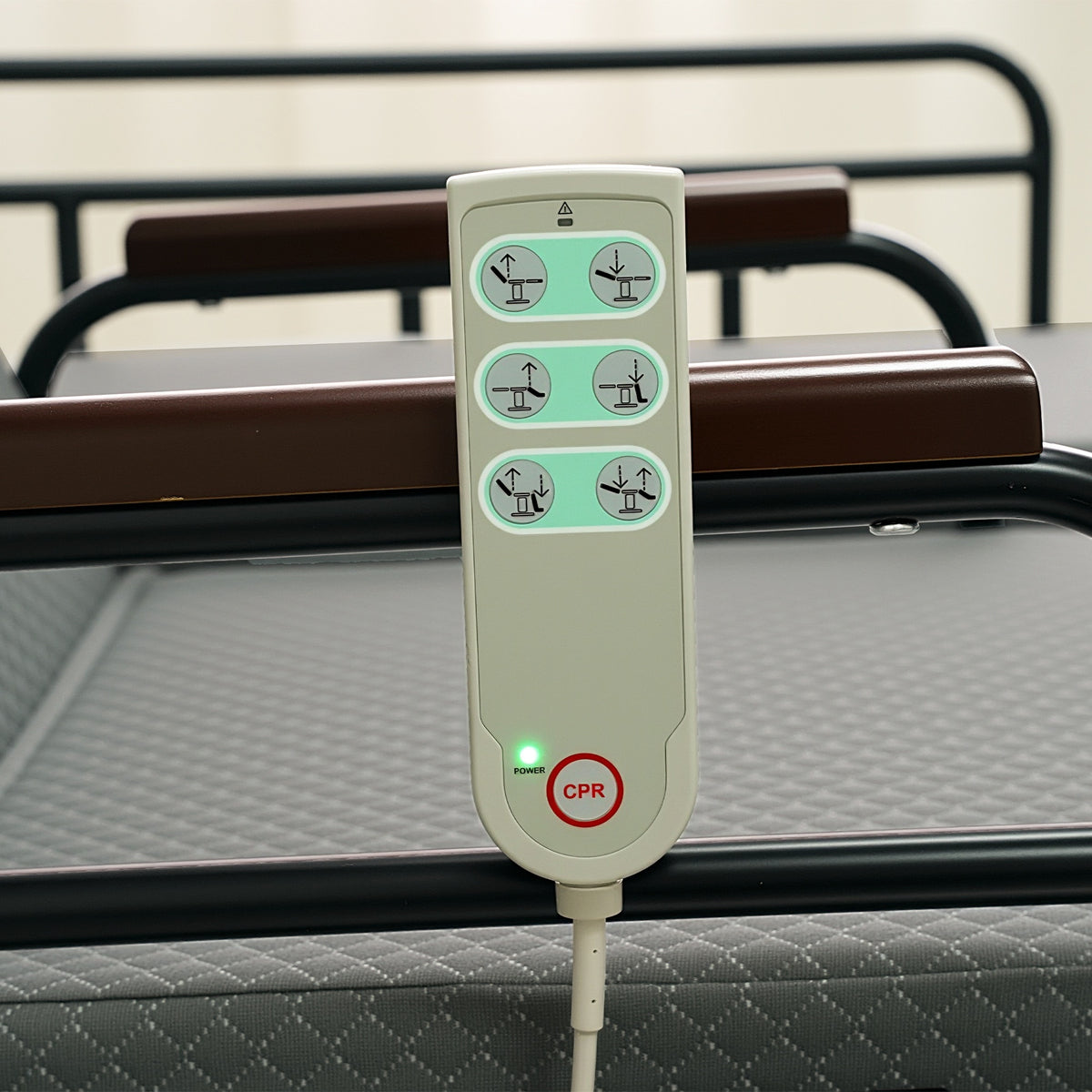 CareEase 3-in-1 Electric Nursing Bed – OKIN Dual Motors, Convertible Wheelchair & Stretcher, 330 lbs Capacity.