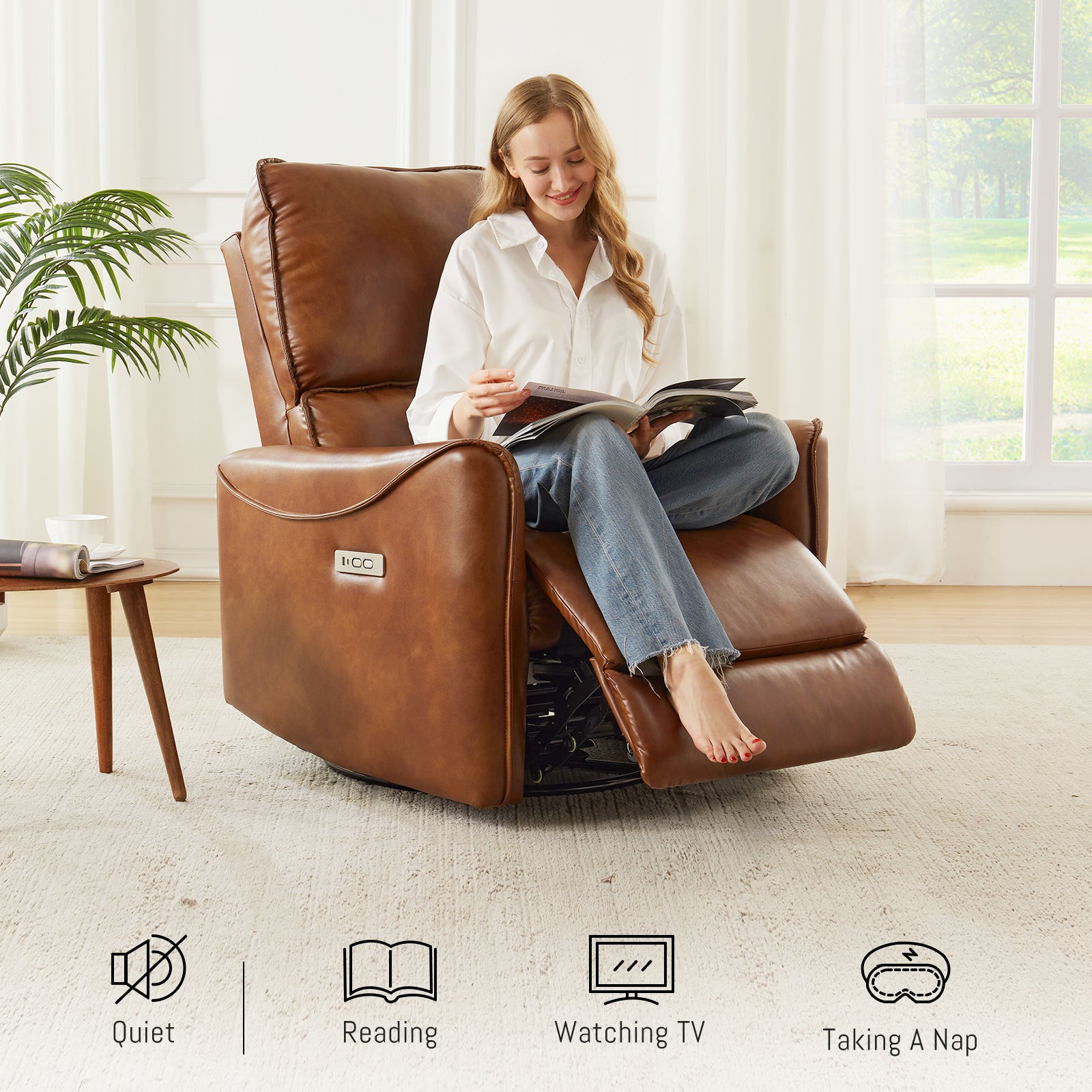 Haven Rocking Chair – Power Recliner with 22.4" Wide Seat & 350 Lbs Capacity