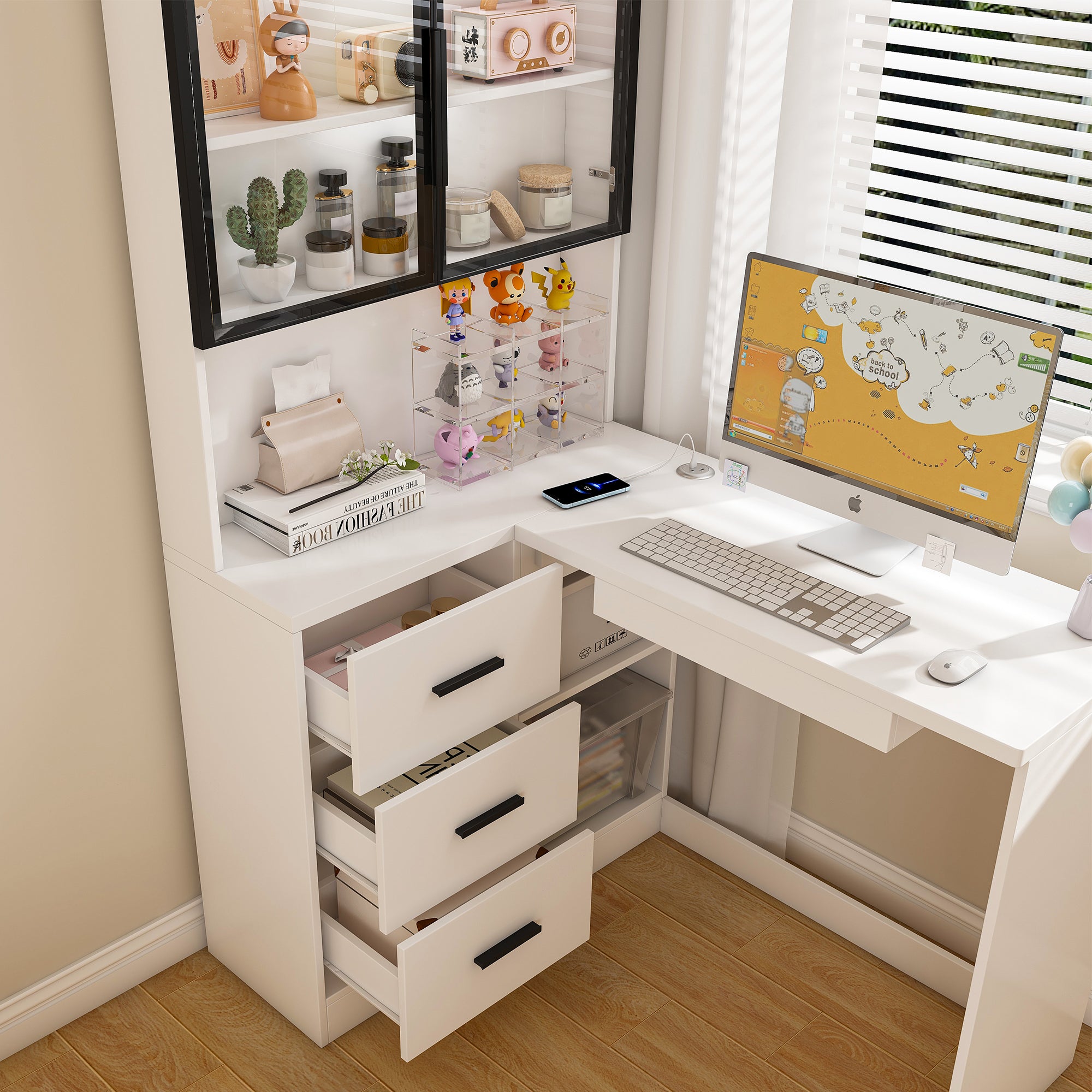 Computer Desk with LED Lights.