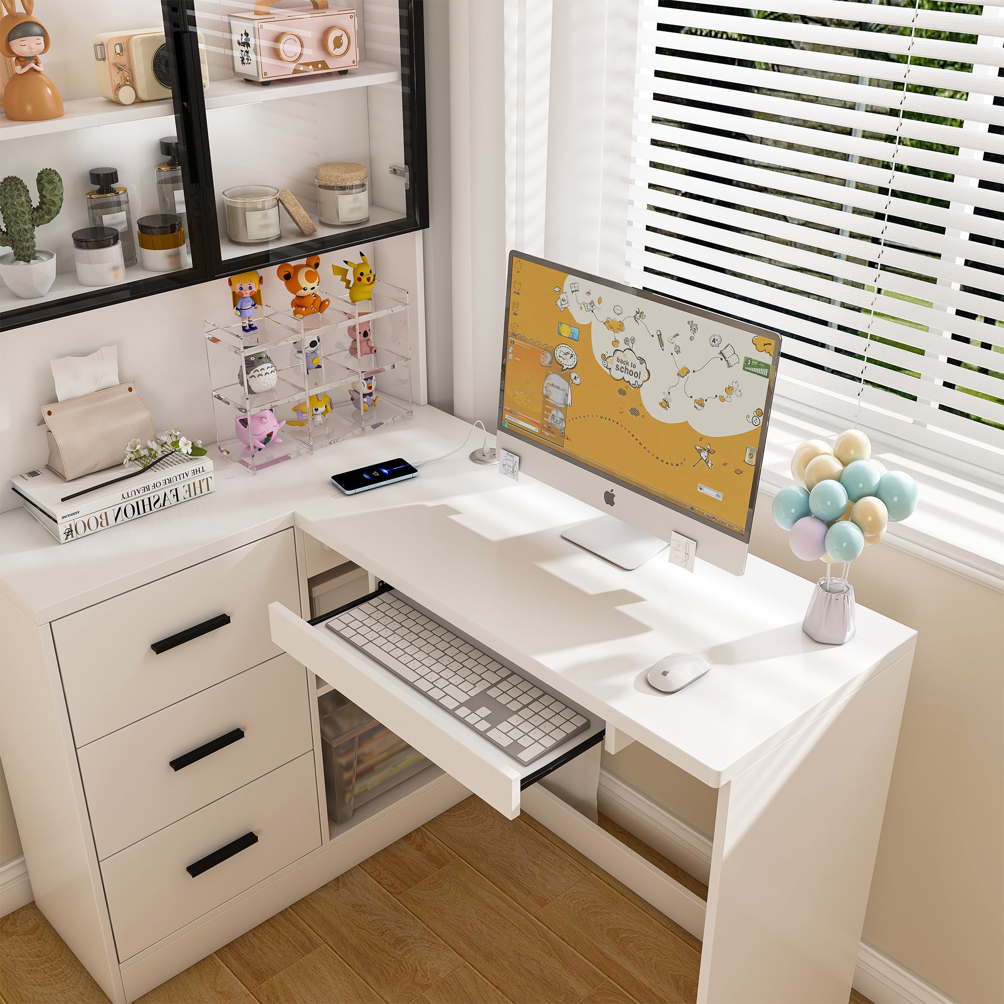 Computer Desk with LED Lights.