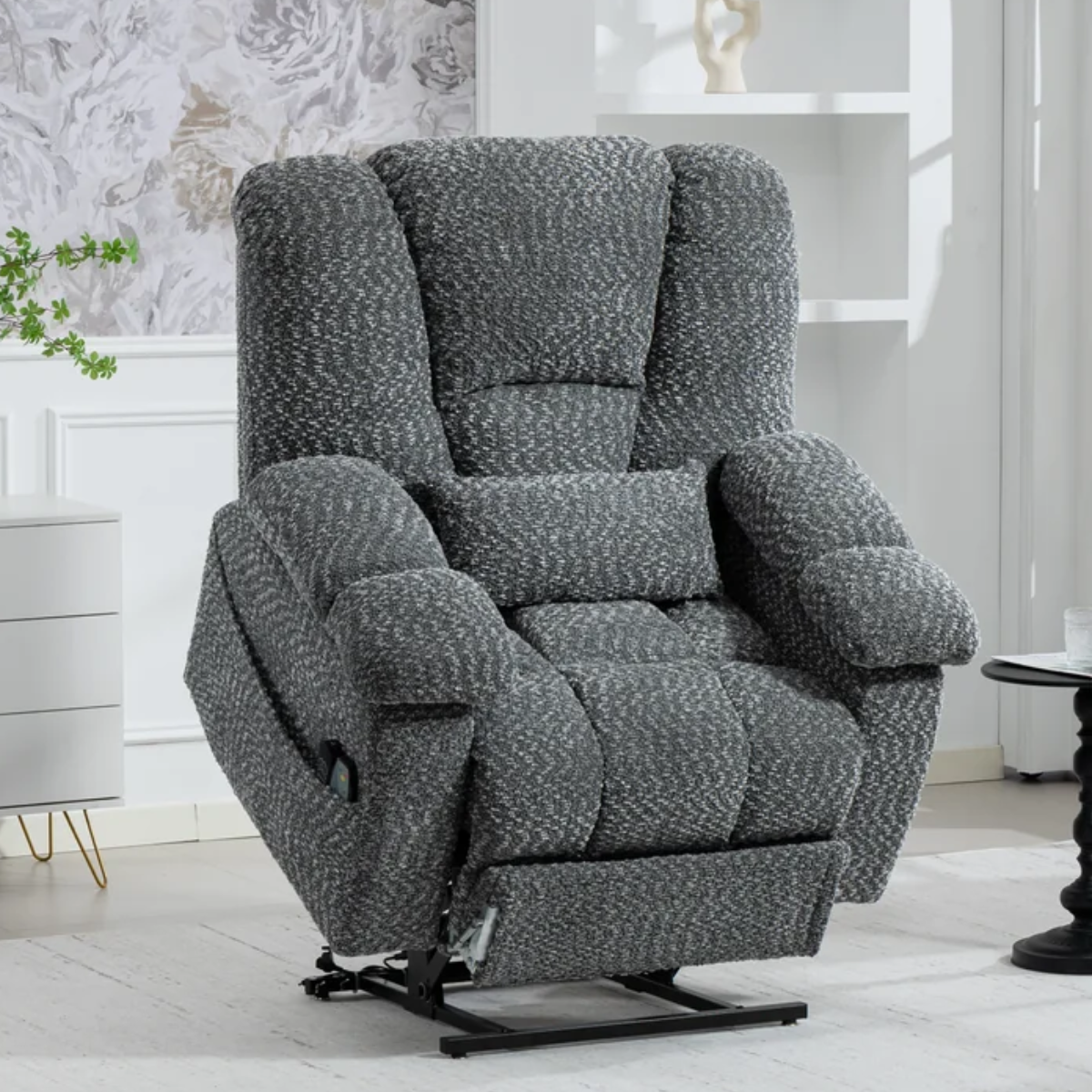 Titan Lift Chair - 28 Inch Wide Seat with Foot Rest Extension - 500 Lbs Capacity with Battery Back Up