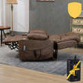 SleepingTitan Origin Lay Flat Lift Chair, 25.1 Inch Wide Seat 74.2 Inch Length, With Back Up Battery, Faux Leather Brown ‪(FREE 2 Years Warranty)