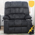 BulkyRiser Lift Chair for Big, 25 Inch Wide Seat with Back Up Battery, with Cup Holder, Grey ‪(FREE 2 Years Warranty)