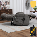 Bulkyriser 2.0 Lay Flat Lift Chair, 25.6 Inch Wide Seat 73.2 Inch Length, Dual Motors, With Battery Back Up Light Gray (FREE 2 YEARS WARRANTY).