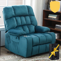 BulkyRiser Lift Chair for Big, 25 Inch Wide Seat with Back Up Battery, with Cup Holder, Teal ‪‪(FREE 2 Years Warranty)