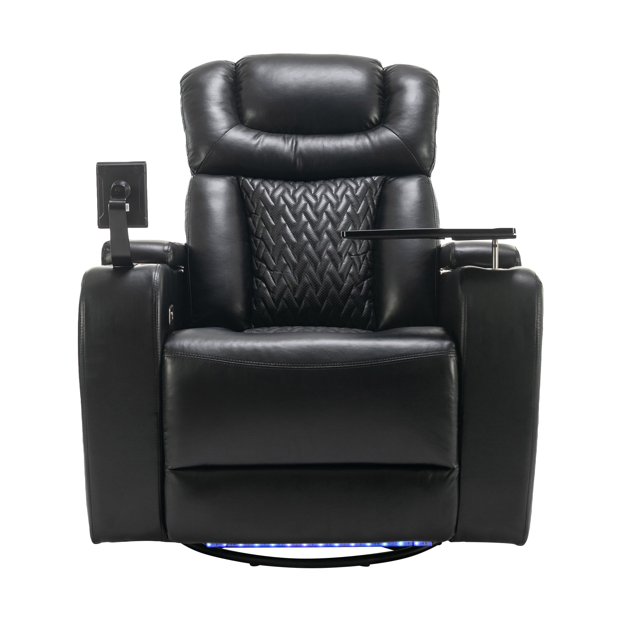 270 Degree Swivel PU Leather Power Recliner